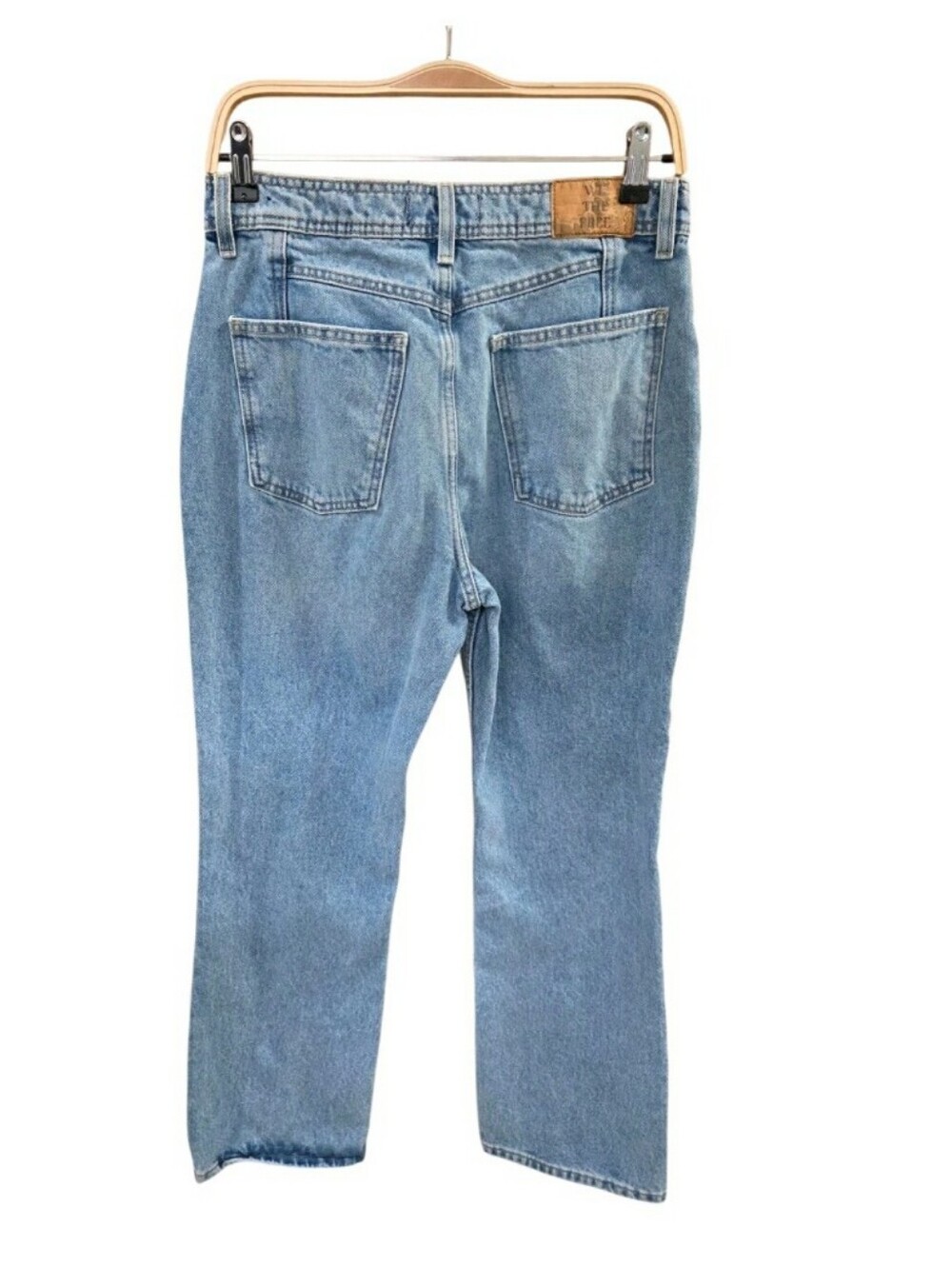 We The Free Women 29 Union Blue Denim Xena High Rise Slim Straight Jeans - Picture 6 of 14